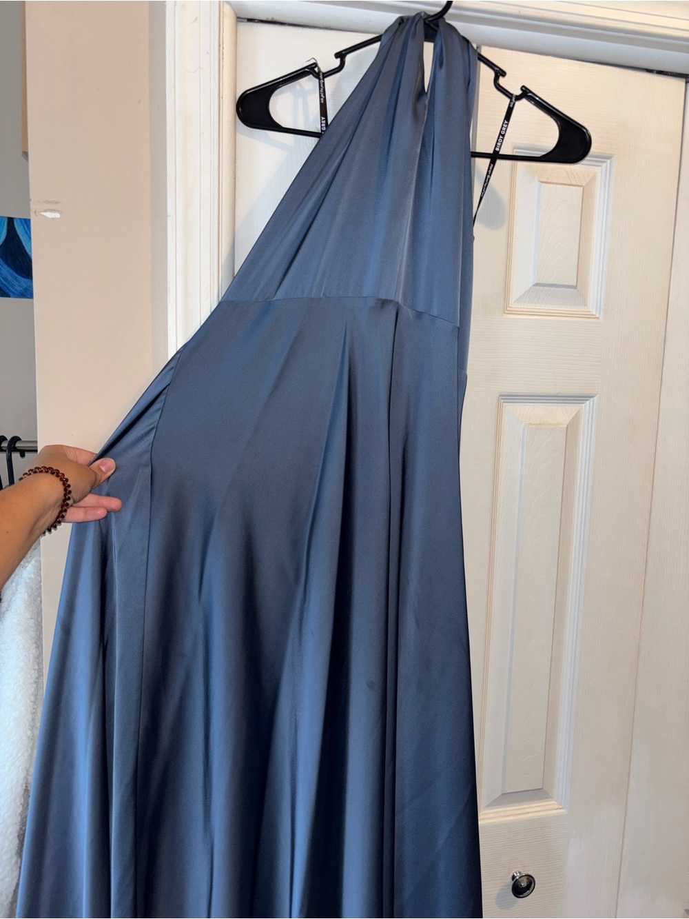 Birdy Grey halter Slate Blue Formal Dress